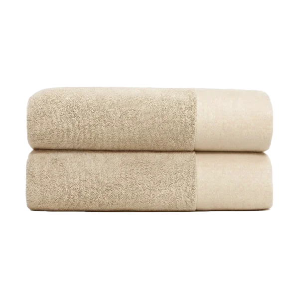 Juniper Serviettes de douche Juniper 70x140 cm lot de 2 Beach Sand