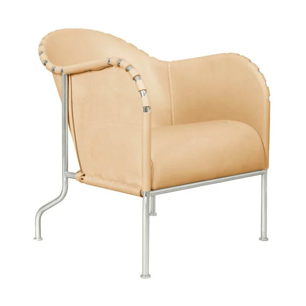 Källemo Fauteuil Bruno Naturel-chrome mat