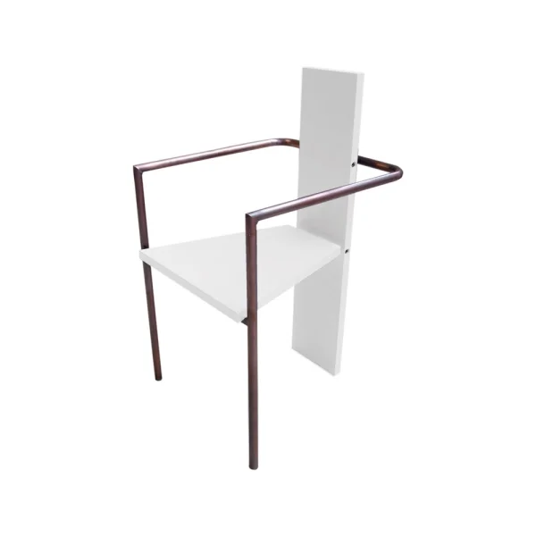 Källemo Fauteuil Concrete Blanc-piètement cuivré