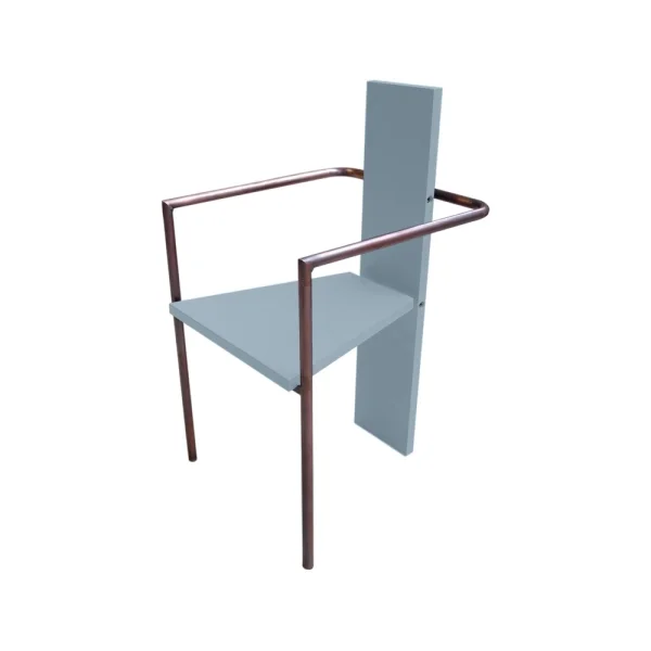 Källemo Fauteuil Concrete Bleu ciel-piètement cuivré