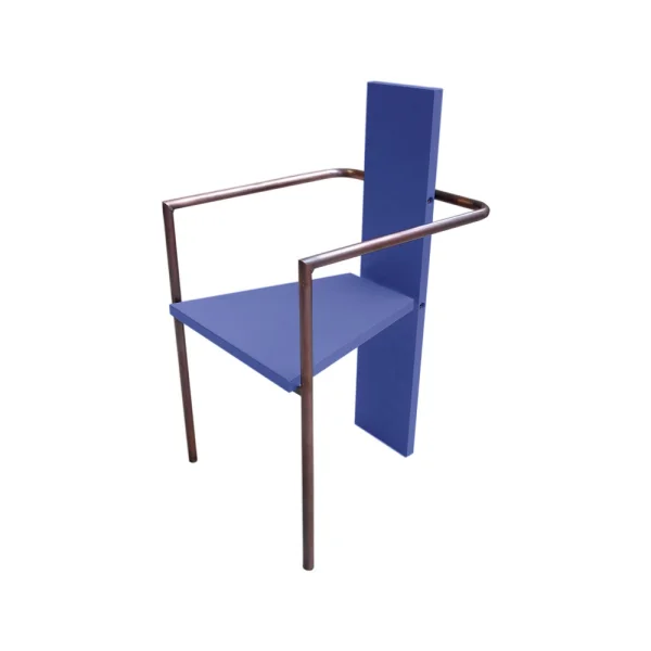 Källemo Fauteuil Concrete Bleu-piètement cuivré