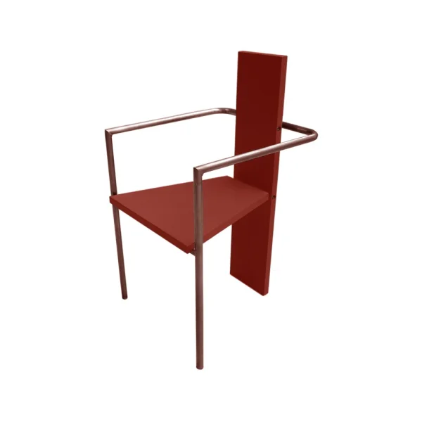 Källemo Fauteuil Concrete Rouge-piètement cuivré