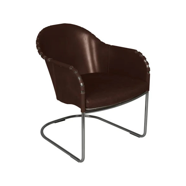 Källemo Fauteuil Ingo Brun cigare-chrome