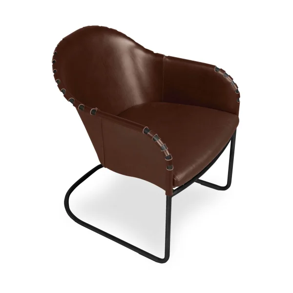 Källemo Fauteuil Ingo Brun cigare-noir oxydé