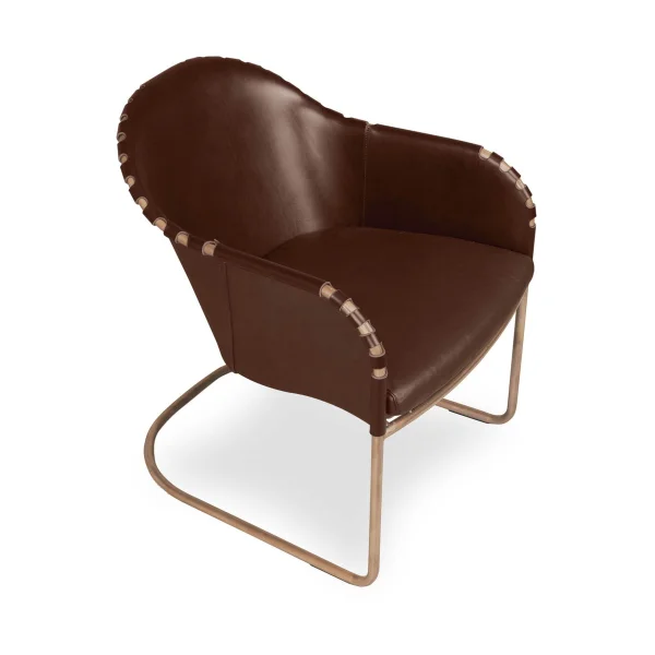 Källemo Fauteuil Ingo Brun cigare-traité laiton