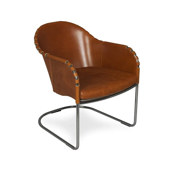 Källemo Fauteuil Ingo Cognac-chrome