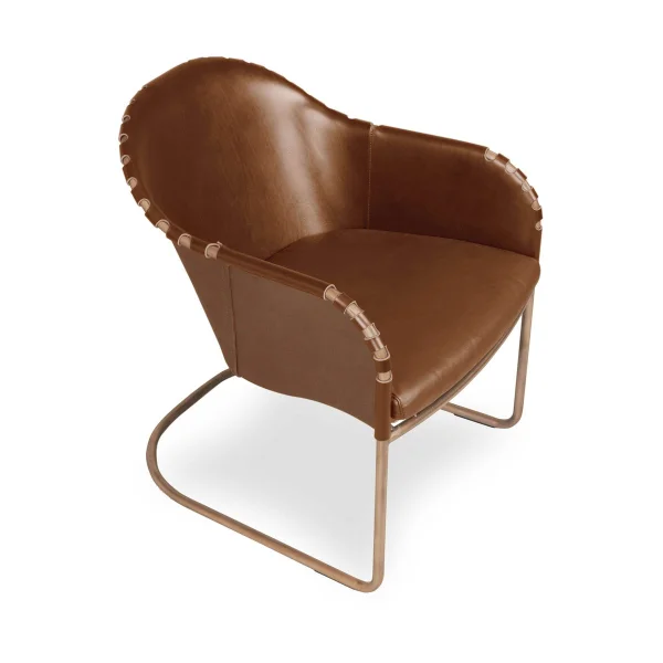 Källemo Fauteuil Ingo Cognac-traité cuivre
