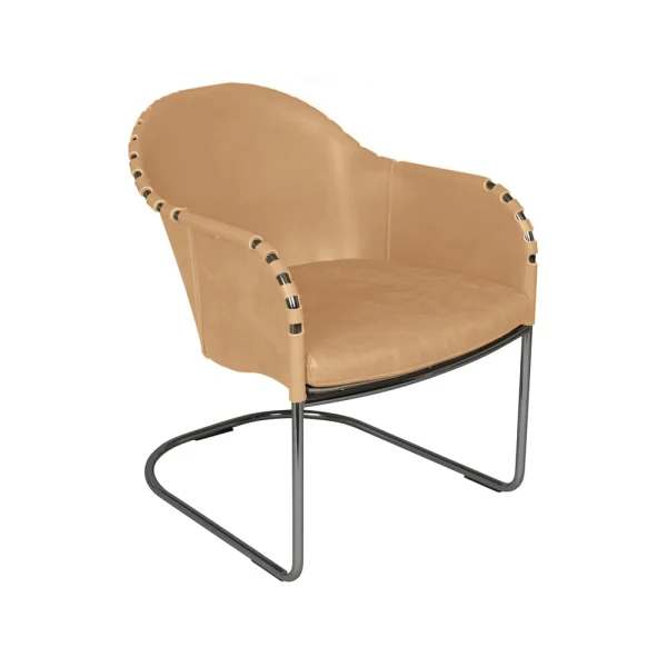 Källemo Fauteuil Ingo Naturel-chrome