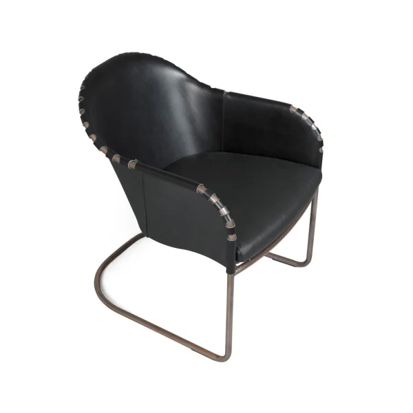 Källemo Fauteuil Ingo Noir-traité cuivre