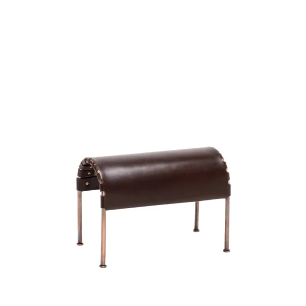 Källemo Pouf Bruno Brun cigare-piètement cuivré