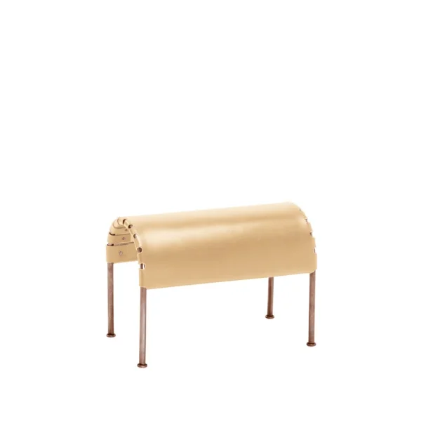 Källemo Pouf Bruno Naturel-piètement cuivré