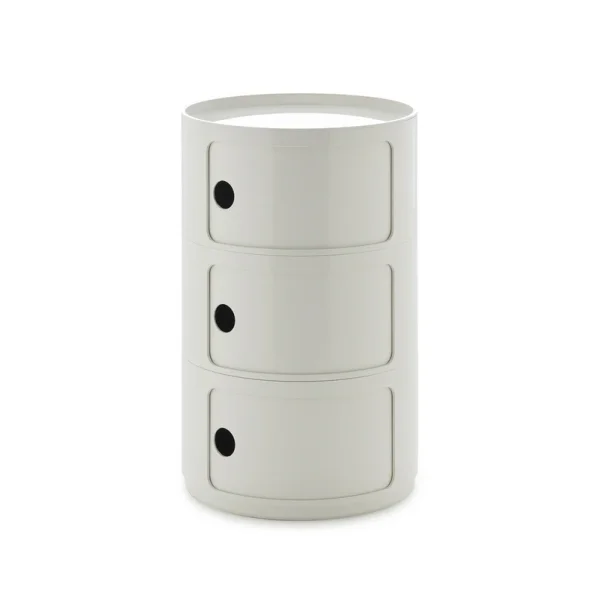 Kartell - Componibili Big Container, blanc, 3 éléments, hauteur 69,5 cm