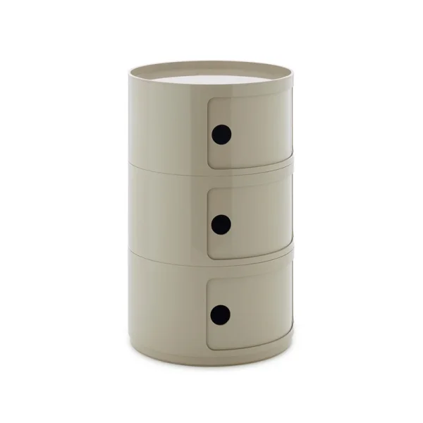 Kartell - Componibili Big Container, gris, 3 éléments, hauteur 69,5 cm