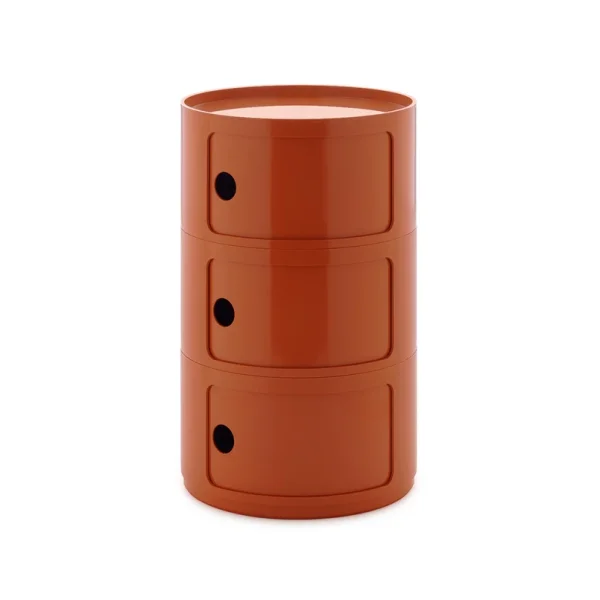Kartell - Componibili Big Container, orange, 3 éléments, hauteur 69,5 cm