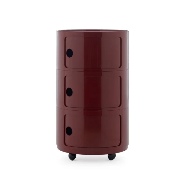 Kartell - Componibili Big Container, rouge, 3 éléments, hauteur 69,5 cm