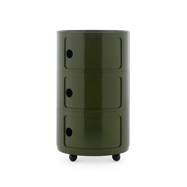 Kartell - Componibili Big Container, vert, 3 éléments, hauteur 69,5 cm