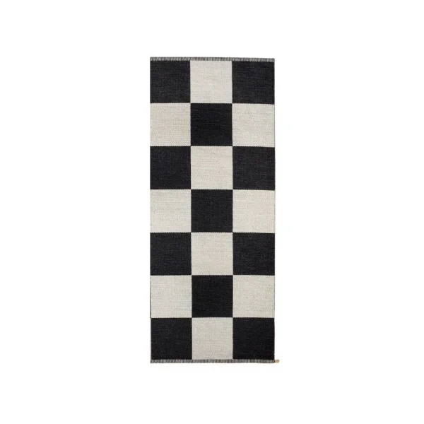 Kasthall Tapis Checkerboard Icon 85x200 cm Midnight black