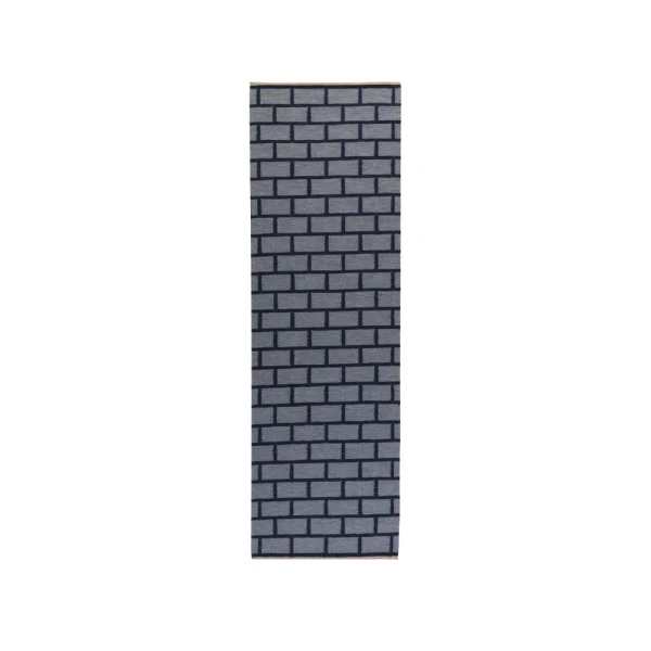 Kateha Tapis de couloir Brick blue, 80x250 cm