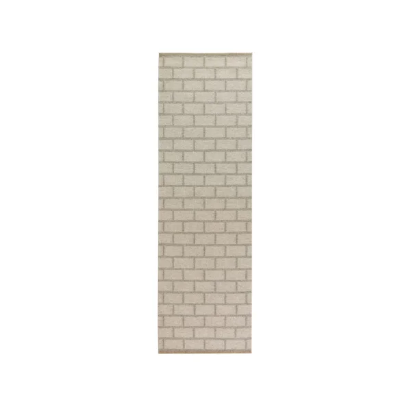 Kateha Tapis de couloir Brick light grey, 80x250 cm