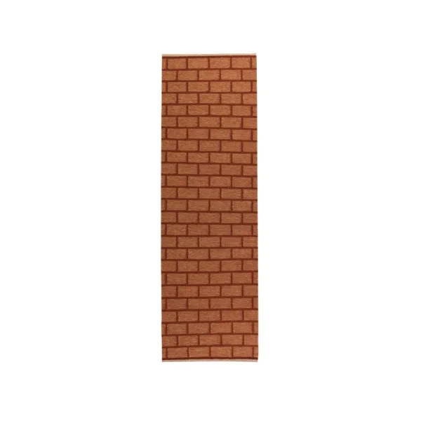 Kateha Tapis de couloir Brick rust, 80x250 cm