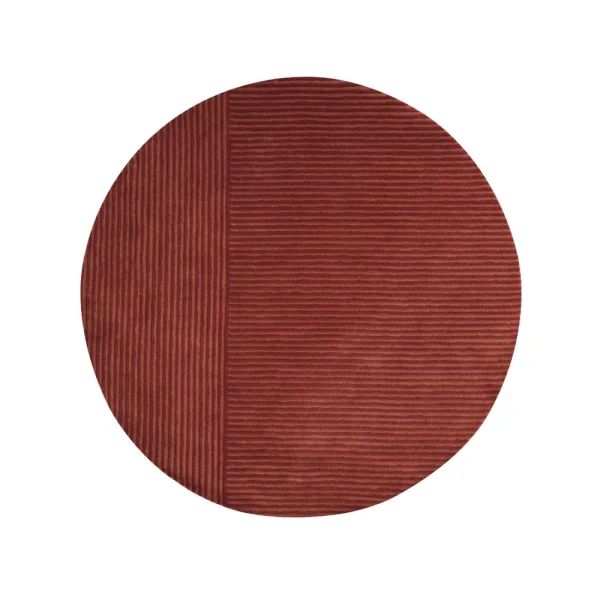 Kateha Tapis Dunes Straight rond dusty red, 220 cm