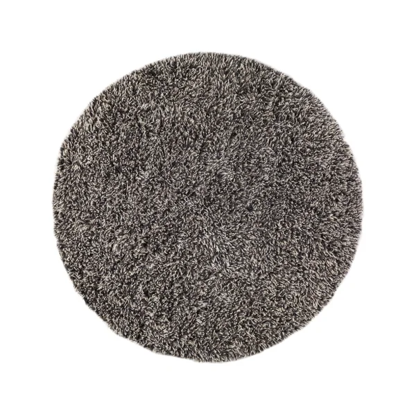 Kateha Tapis Shaggy rond white/charcoal, 220 cm