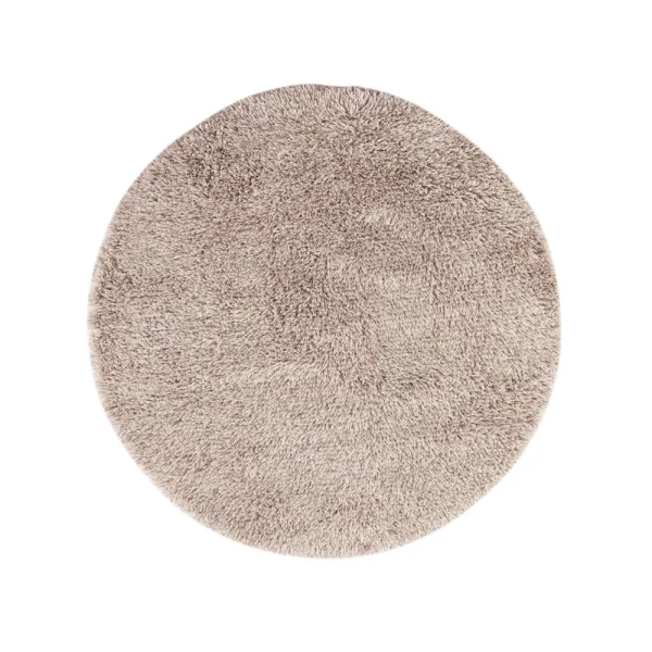 Kateha Tapis Shaggy rond white/grey, 220 cm