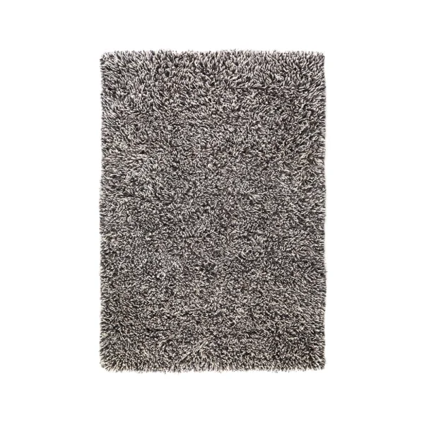 Kateha Tapis Shaggy white/charcoal, 170x240 cm