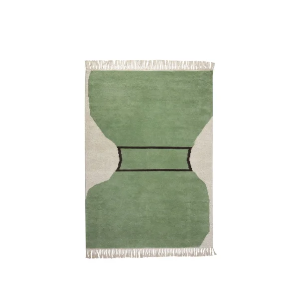 Kateha Tapis Silhouette flossa dusty green, 170x240 cm