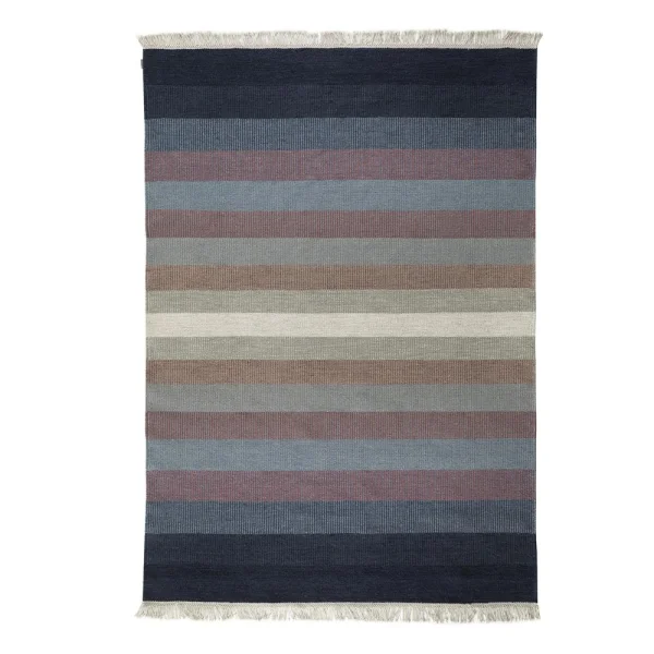 Kateha Tapis Tofta Wave 80 x 250 cm Bleu