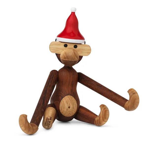 Kay Bojesen Denmark Singe + bonnet de Père Noël Kay Bojesen petit singe + bonnet de Père Noël