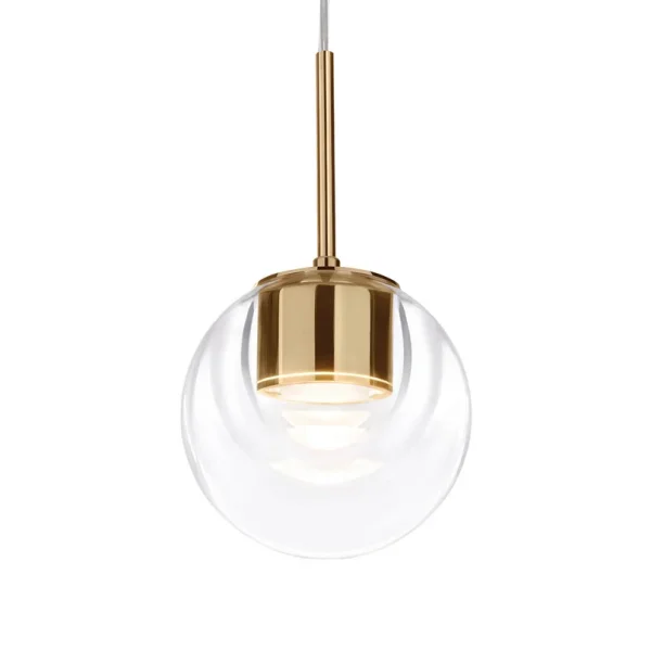 kdln - Suspension LED Dew, couleur laiton, à 1 lampe, Ø 11 cm