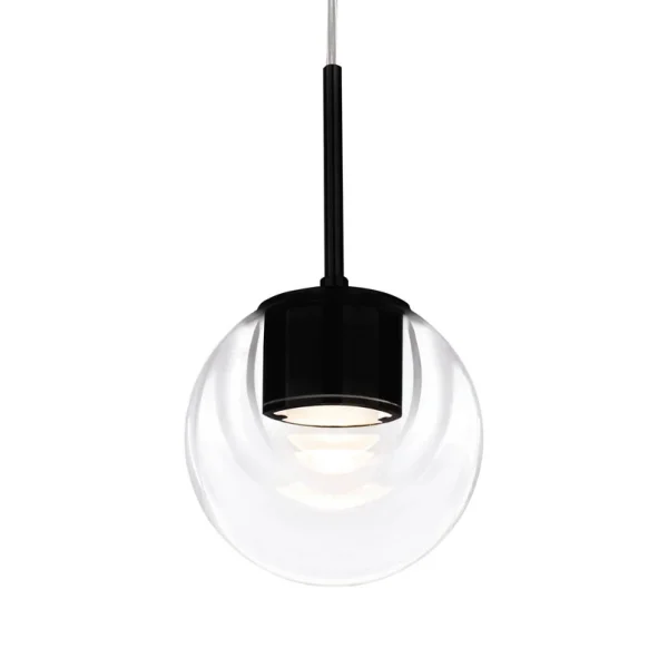 kdln - Suspension LED Dew, noire, à 1 lampe, Ø 11 cm