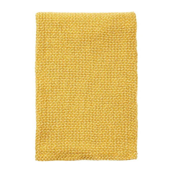 Klippan Yllefabrik Couverture en coton Basket 130x180 cm Jaune