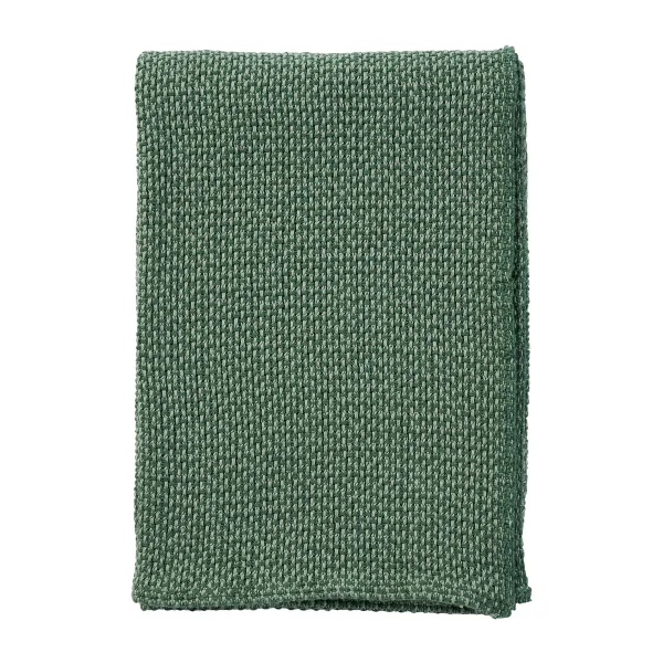 Klippan Yllefabrik Couverture en coton Basket 130x180 cm Vert