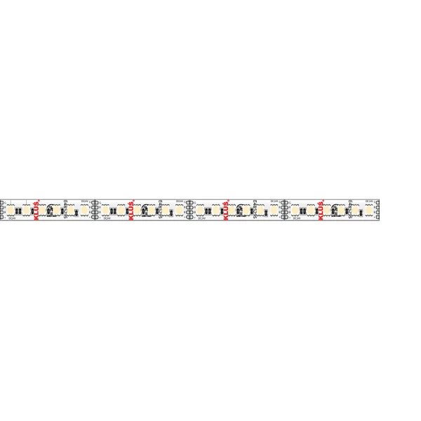 Klus Bande LED - largeur 0,8 cm, longueur 500 cm - 24Vdc - 19,2W LED par mètre - 120 LED par mètre - IP20 - RGB