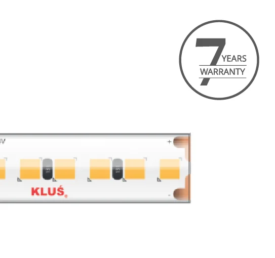 Klus Bande LED - largeur 1cm, longueur 500cm - 24Vdc - dimmable - 9,1W LED par mètre - 266 LED par mètre - IP65 - 4000K
