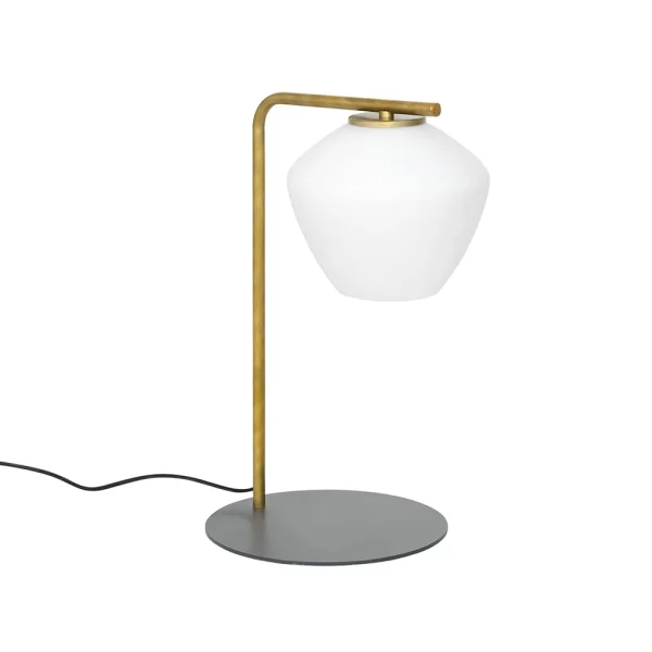 Konsthantverk Lampe de table DK laiton brut/blanc mat