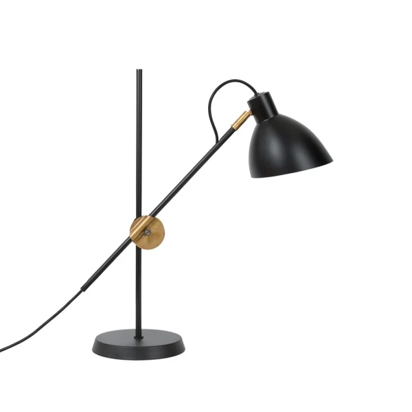 Konsthantverk Lampe de table KH1 noir mat, laiton brut