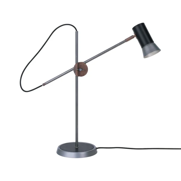 Konsthantverk Lampe de table Kusk fer brut/cuir noir