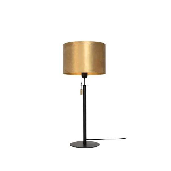 Konsthantverk Lampe de table Svep noir/laiton brut