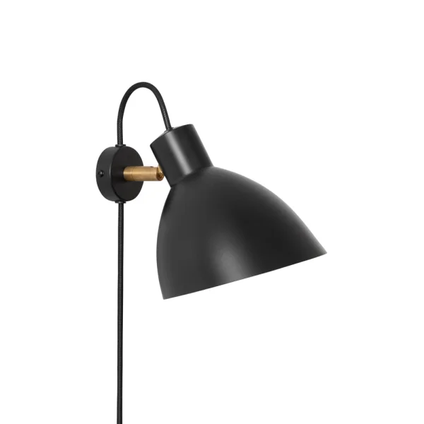 Konsthantverk Lampe murale KH1 noir mat, laiton brut