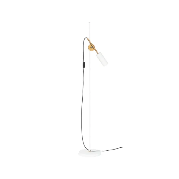 Konsthantverk Lampe sur pied basse Stav 1 laiton brut/blanc