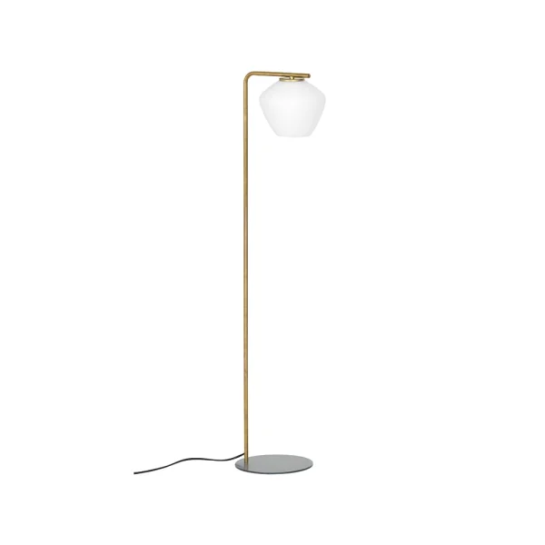 Konsthantverk Lampe sur pied DK laiton brut/blanc mat