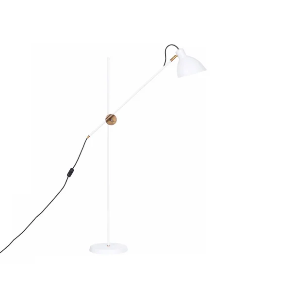 Konsthantverk Lampe sur pied KH1 blanc mat, laiton brut