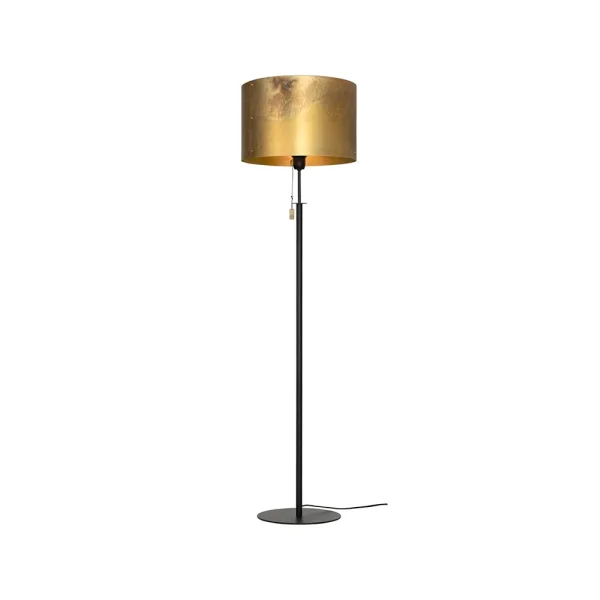 Konsthantverk Lampe sur pied Svep noir/laiton brut