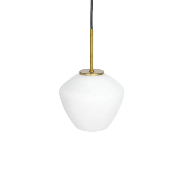 Konsthantverk Suspension basse DK 1 laiton brut/blanc mat