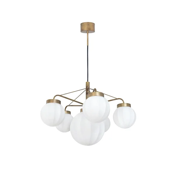 Konsthantverk Suspension basse Klyfta 6 laiton brut / blanc