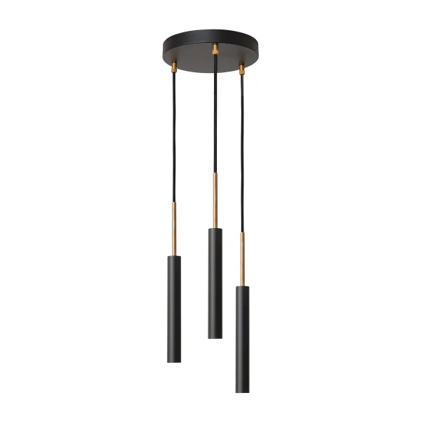 Konsthantverk Suspension Stav 3 coupelle de plafond ronde Noir/laiton brut