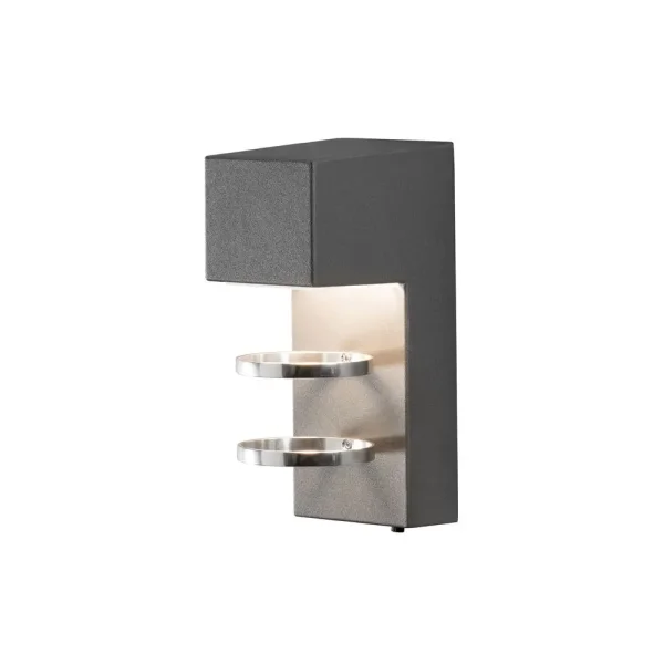 Konstsmide Acerra - applique murale extérieure - 9 x 13 x 23 cm - 5W LED inclus - IP54 - anthracite